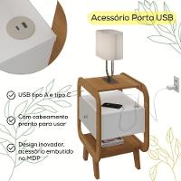 Rack Bancada TV 42 Polegadas Mesas De Centro E Apoio Arly Cinamomo Off White - 6