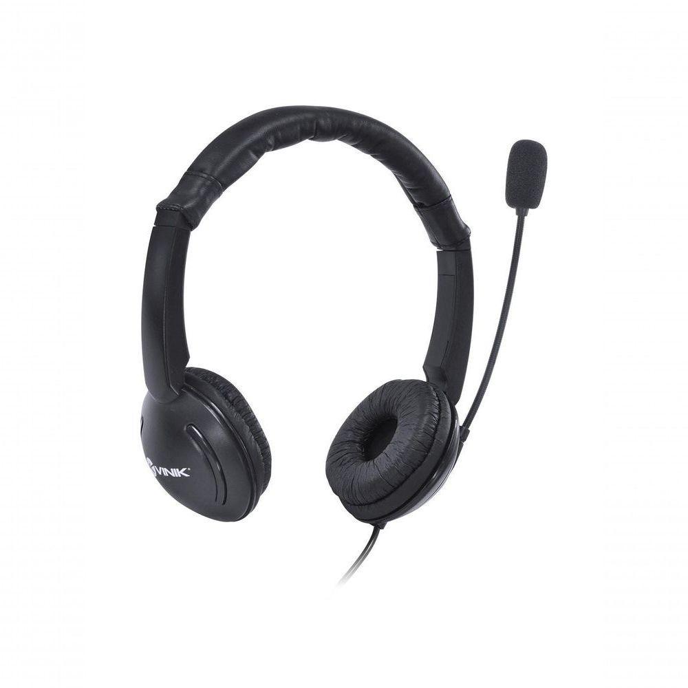 Fone De Ouvido Headset Corp Usb Com Microfone - Preto - Vk390 - 1