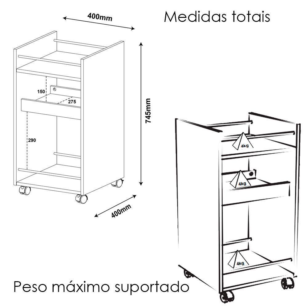 Painel TV 75 Polegadas Mesa De Centro E Aparador Bar BBO3 Arly Cinamomo - 3