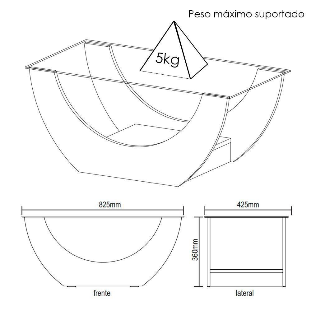 Painel TV 75 Polegadas Mesa De Centro E Aparador Bar BBO3 Arly Cinamomo - 4