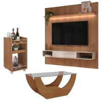 Painel TV 75 Polegadas Mesa De Centro E Aparador Bar BBO3 Arly Cinamomo - 1
