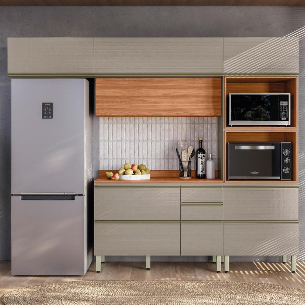 Cozinha Modulada Proença 4 Peças Com Torre Quente 2 Fornos Nogueira Touch-nude Prime Tx - Demartêz - 2