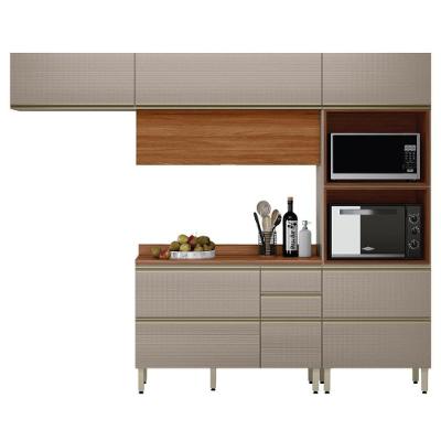 Cozinha Modulada Proença 4 Peças Com Torre Quente 2 Fornos Nogueira Touch-nude Prime Tx - Demartêz