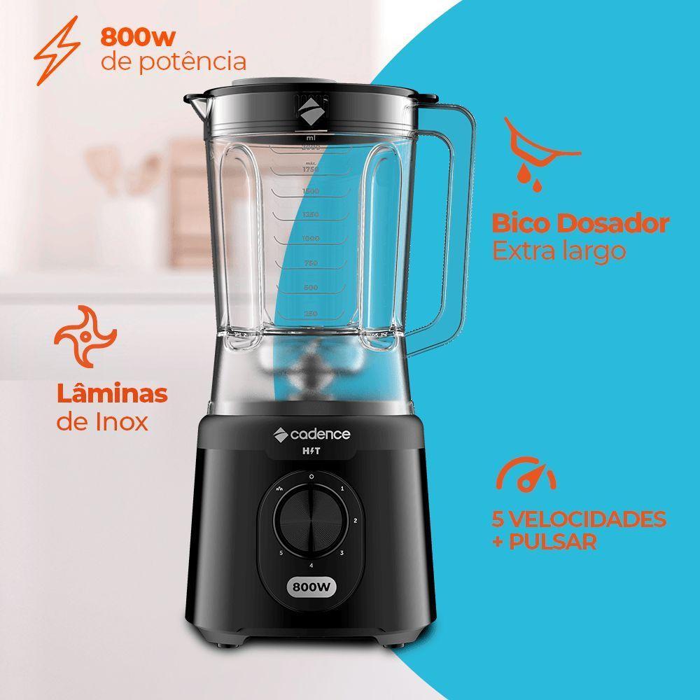 Liquidificador Cadence Hit Preto 220V - 3