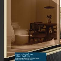 Cristaleira Proença 70cm 1 Porta Vidro Reflecta E 2 Gavetas Nogueira Touch-carbono Prime Tx - Demartêz - 3