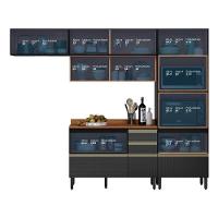 Cozinha Modulada Proença 4 Peças Com Torre Quente 2 Fornos Nogueira Touch-carbono Prime Tx - Demartêz - 5