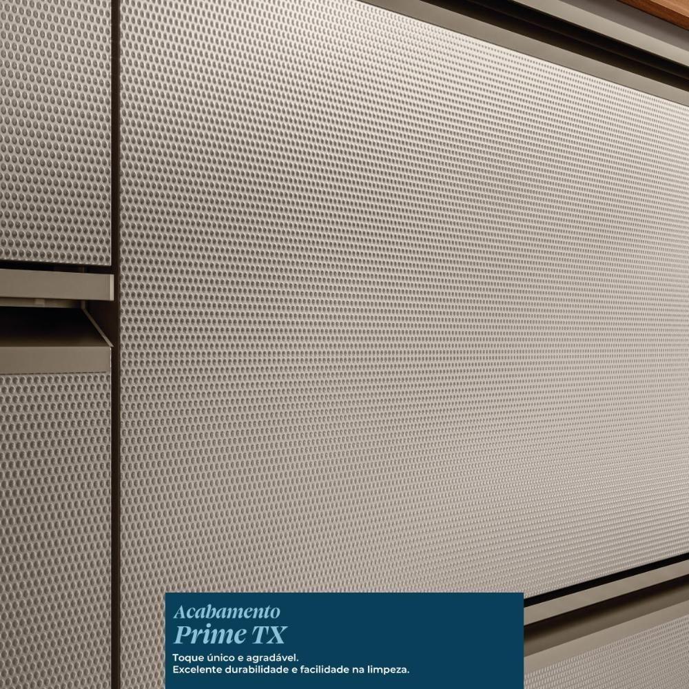 Armário Aéreo Proença 120cm Basculante 1 Porta Mdf E 1 Porta Ripada Nogueira Touch-nude Prime Tx - 3