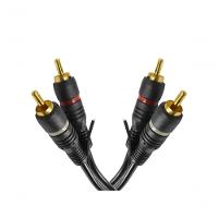 Cabo De Audio Evus C-018 2 Rca Macho X 2 Rca Macho Gold - 3m - 2