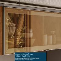 Cristaleira Proença 70cm 1 Porta Vidro Reflecta E 2 Gavetas Nogueira Touch-nude Prime Tx - Demartêz - 3