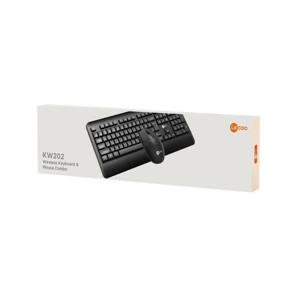 Kit Teclado E Mouse Lecoo Kw202 Sem Fio Preto - 4