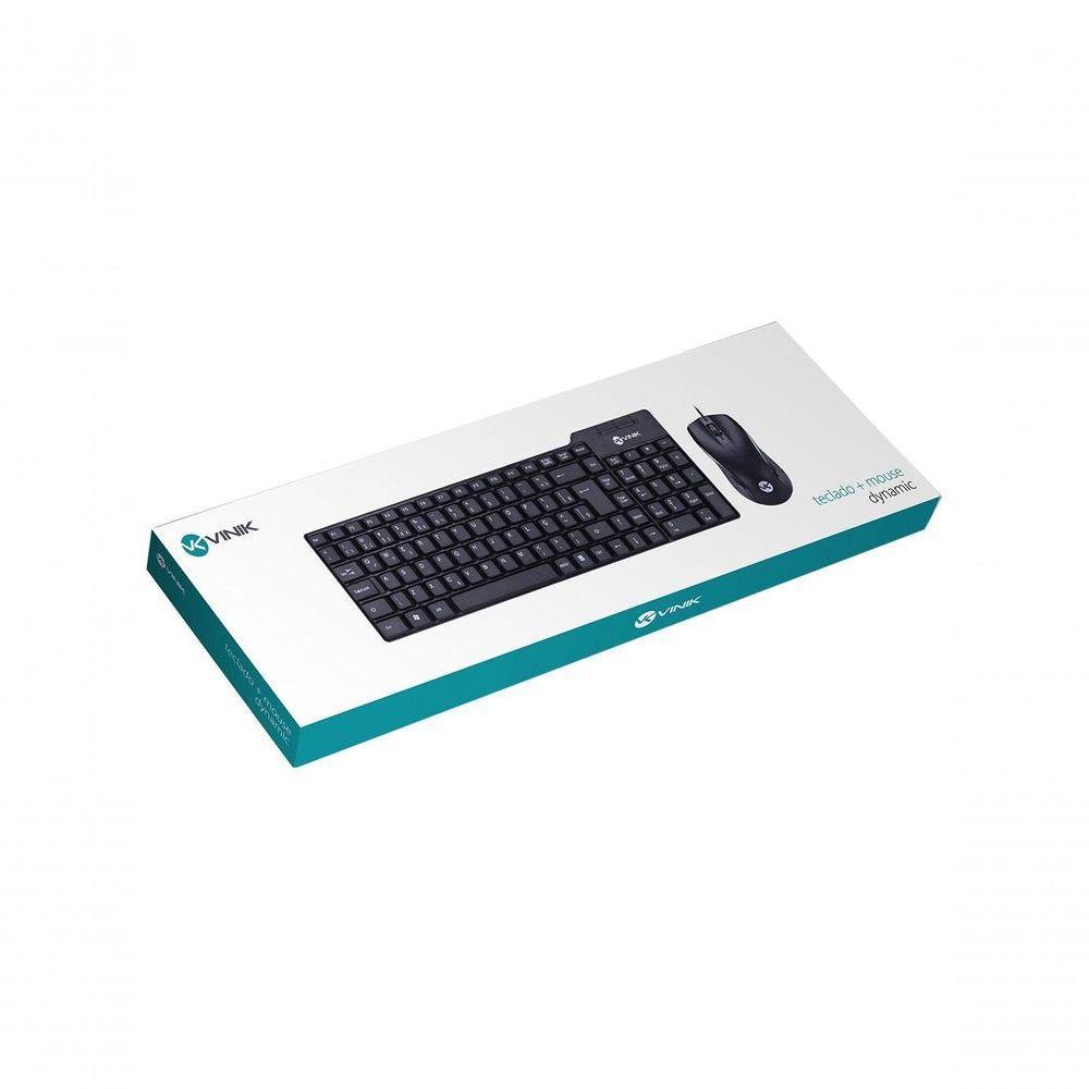 Kit Teclado E Mouse Usb Dynamic - Mouse 1000 Dpi Cabo 1.8 Metros - Vinik - Cd100 - 6