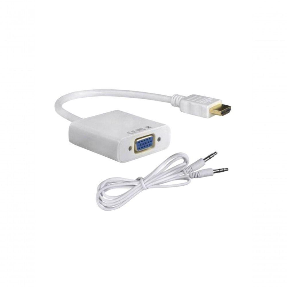 Cabo Conversor Hdmi Para Vga + Cabo De Audio Nwt Adap0038 - 1