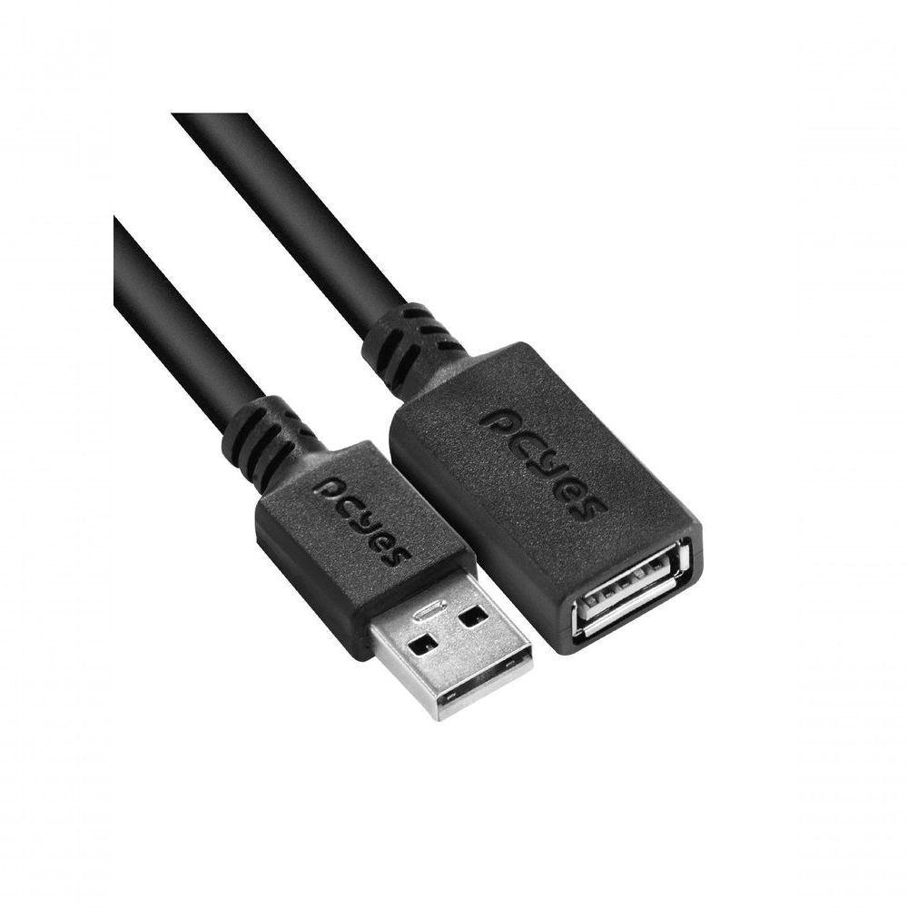 Cabo Extensor Usb A 2.0 Macho Para Usb A 2.0 Femea 28awg Puro Cobre 1 Metro - Puamf2-1 - 3