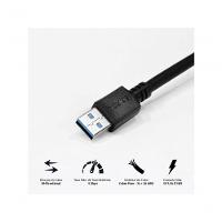 Cabo De Dados Usb A 3.0 Macho Para Usb A 3.0 Macho 28awg Puro Cobre 2 Metros - Puam3-2 - 2