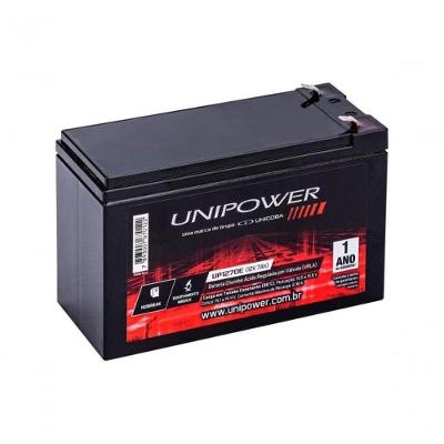 Bateria Estacionária Selada 12v 7ah Vrla Up1270e Unipower