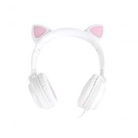 Fone De Ouvido Headset Kitty Ear - Orelha De Gato Branco Com Microfone Cabo 1.2m Plug P2 Estereo P3 - Ke110b - 3