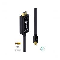 Cabo Mini Displayport Para Hdmi 2.0 4k Ultra Hd 2 Metros - H20mdp-2 - 1