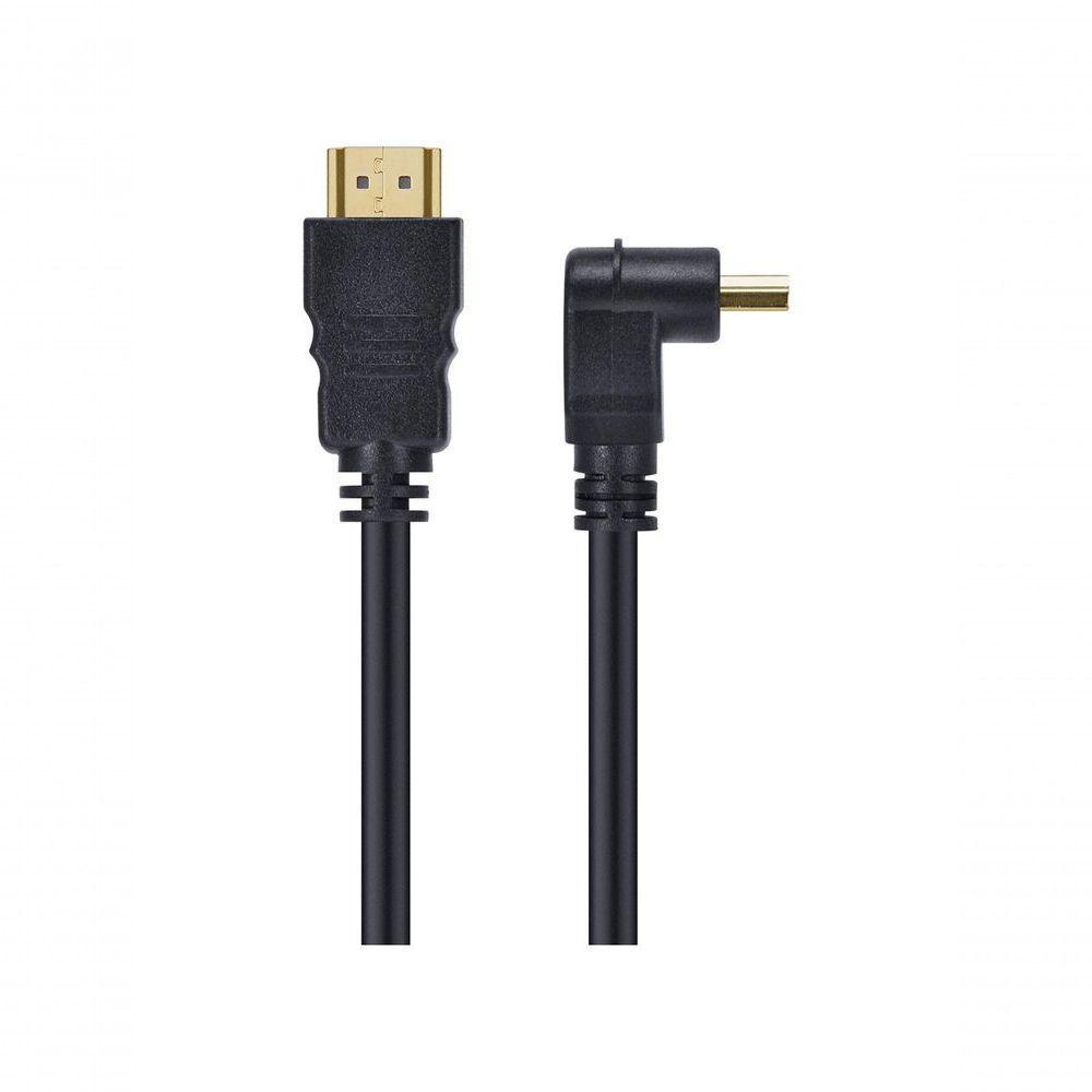 Cabo Hdmi 2.0 4k Ultra Hd 3d Conexão Ethernet Com 01 Conector 90º 2 Metros - H2090-2 - 4