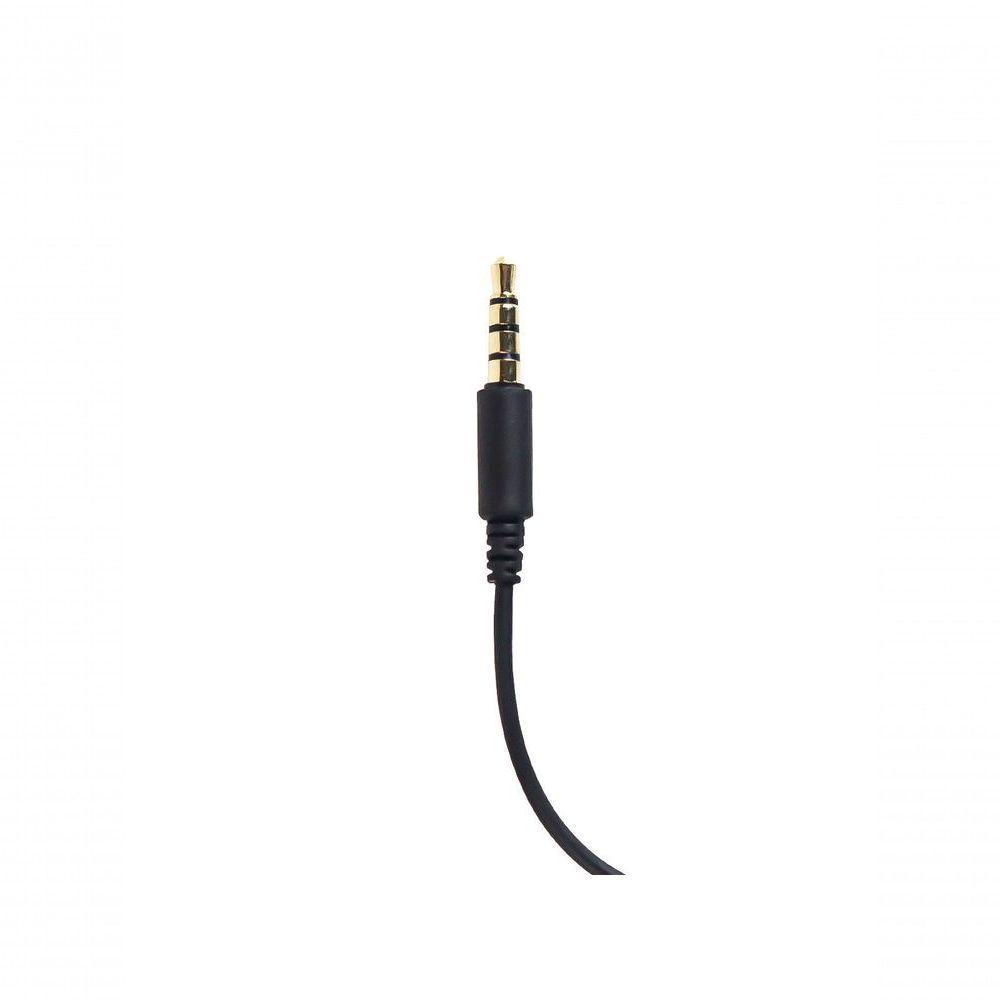 Fone De Ouvido Sound Comfort Preto Com Microfone Cabo 1.2m Plug 3.5mm P3 - Sc100p - 3