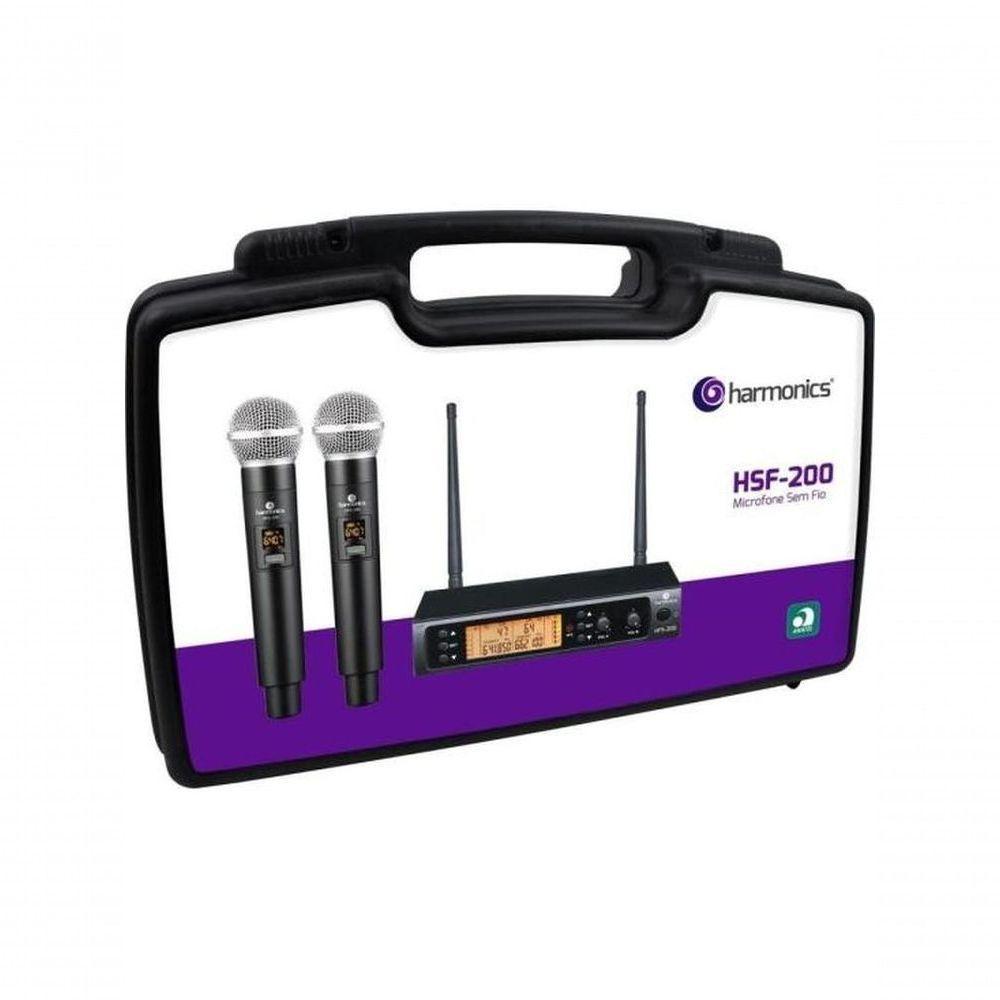 Microfone Sem Fio Harmonics Hsf-200 Duplo - 4