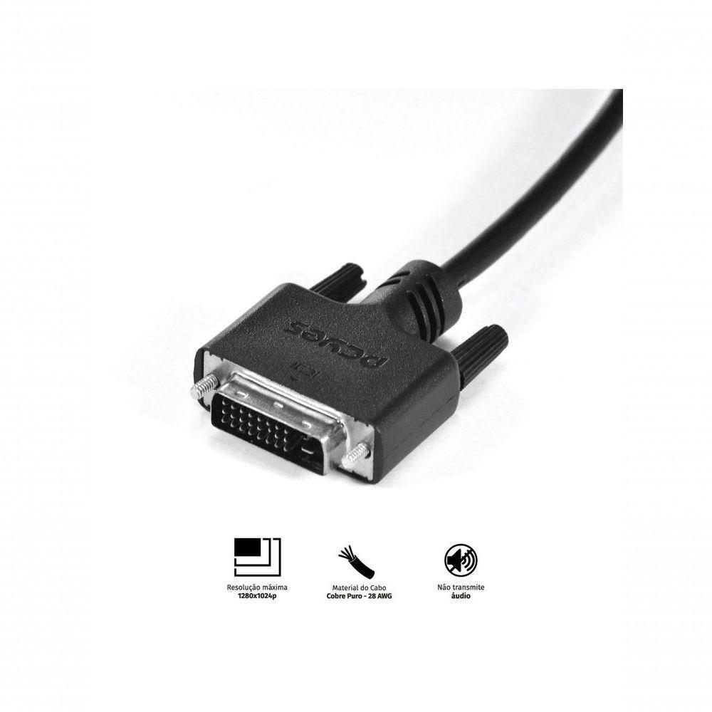 Cabo Dvi-i 24+5 Para Vga 15 Pinos Macho 2 Metros - Pdvm15-2 - 1