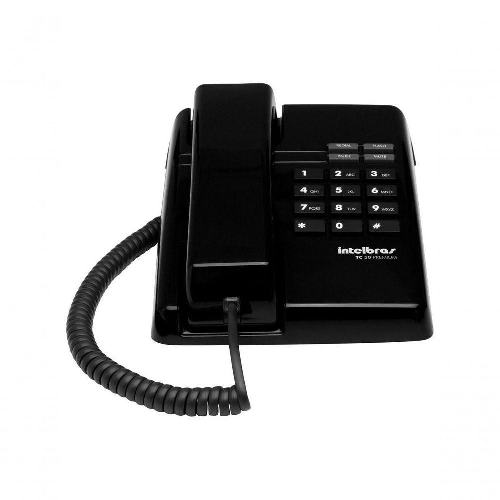 Telefone Tc50 Premium Preto Função Flash, Redial, Pause E Mute 4080086 - 2