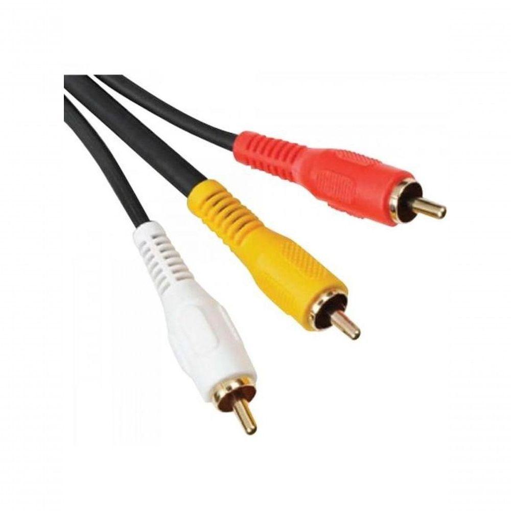 Cabo 3 Rca Macho X 3 Rca Macho Com Coaxial 1,8m Preto Storm - Pct - 10 - 2