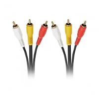 Cabo 3 Rca Macho X 3 Rca Macho Com Coaxial 1,8m Preto Storm - Pct - 10 - 1