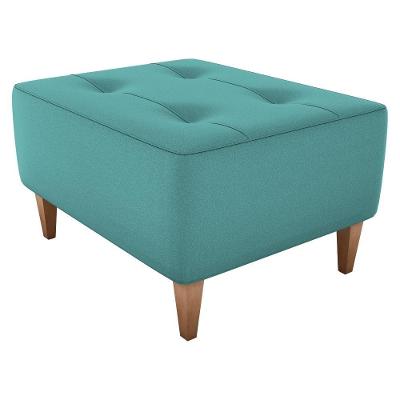 Puff Decorativo Para Sala Piva 62x52 Cm Veludo Deluxe Milani Store Verde
