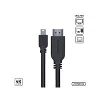 Cabo Mini Displayport Macho Para Hdmi 2.0 Macho 2 Metros - Pmdph4k-2 - 1