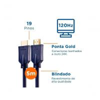 Cabo Hdmi Aquario 8k5 8k Macho X Macho 2.1 5m - 5