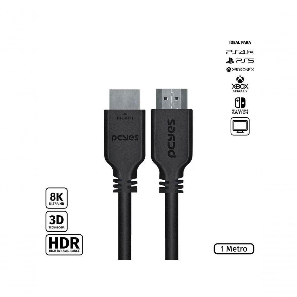 Cabo Hdmi Ultra 2.1 28awg Puro Cobre 8k 1 Metro - Phm21-1 - 1