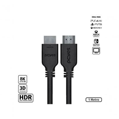 Cabo Hdmi Ultra 2.1 28awg Puro Cobre 8k 1 Metro - Phm21-1