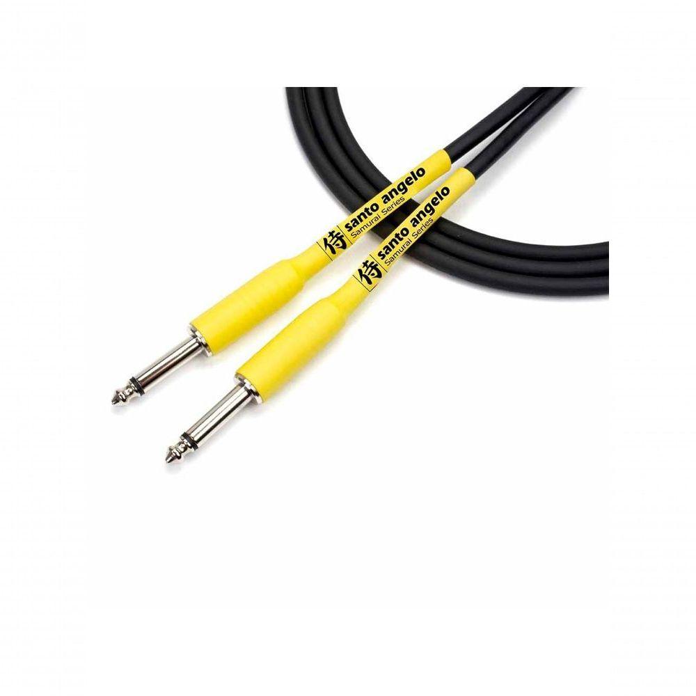 Cabo De Guitarra Samurai 0,30mmm Conector P10-p10 20ft 6,10 Metros Preto - 1