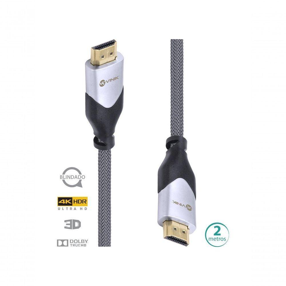 Cabo Hdmi 2.0 4k Ultra Hd 3d Conexão Ethernet Blindado Em Nylon 2 Metros - H20b-2 - 1