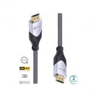 Cabo Hdmi 2.0 4k Ultra Hd 3d Conexão Ethernet Blindado Em Nylon 2 Metros - H20b-2 - 1