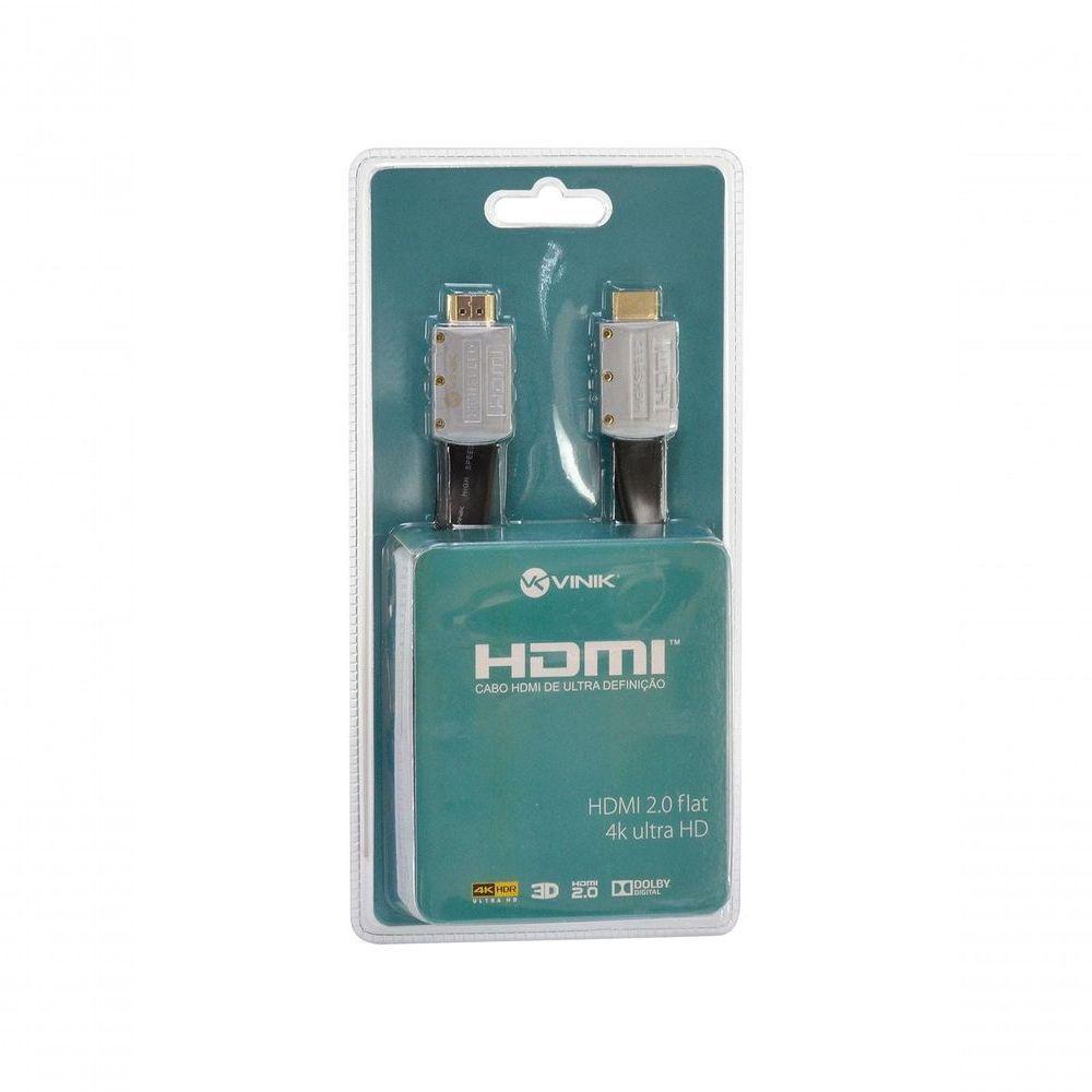 Cabo Hdmi 2.0 4k Ultra Hd 3d Conexão Ethernet Flat Com Conector Desmontável 5 Metros - H20fl-5 - 7