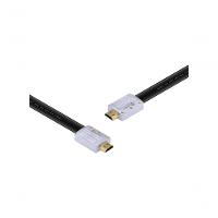 Cabo Hdmi 2.0 4k Ultra Hd 3d Conexão Ethernet Flat Com Conector Desmontável 5 Metros - H20fl-5 - 2