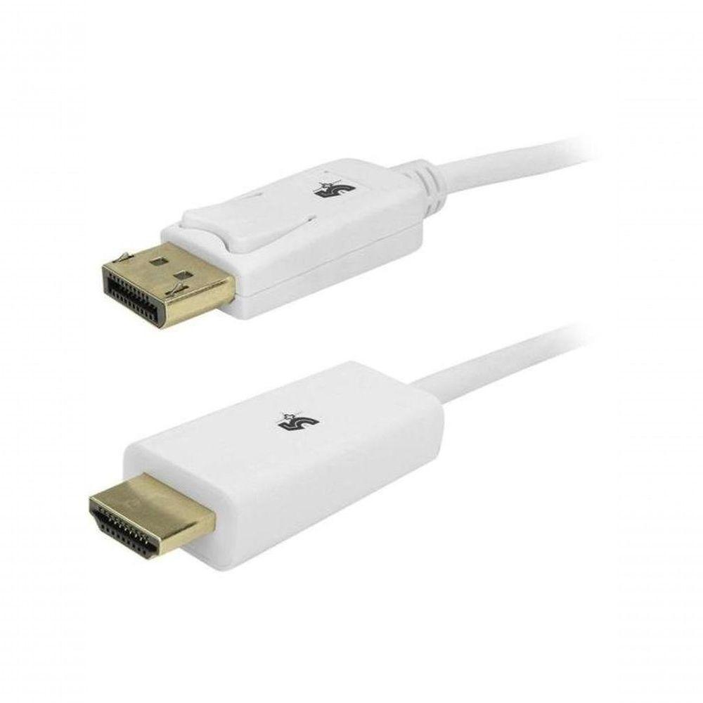 Cabo Displayport Para Hdmi 2m Com Trava Branco 5+ - 1