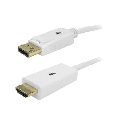 Cabo Displayport Para Hdmi 2m Com Trava Branco 5+