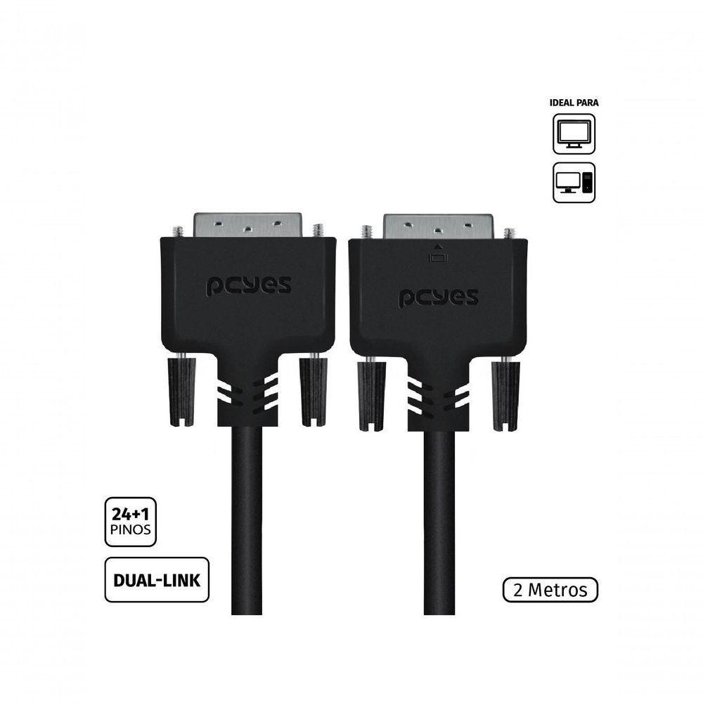 Cabo Dvi-d 24+1 Para Dvi-d 24+1 Dual-link 2 Metros - Pddl-2 - 1
