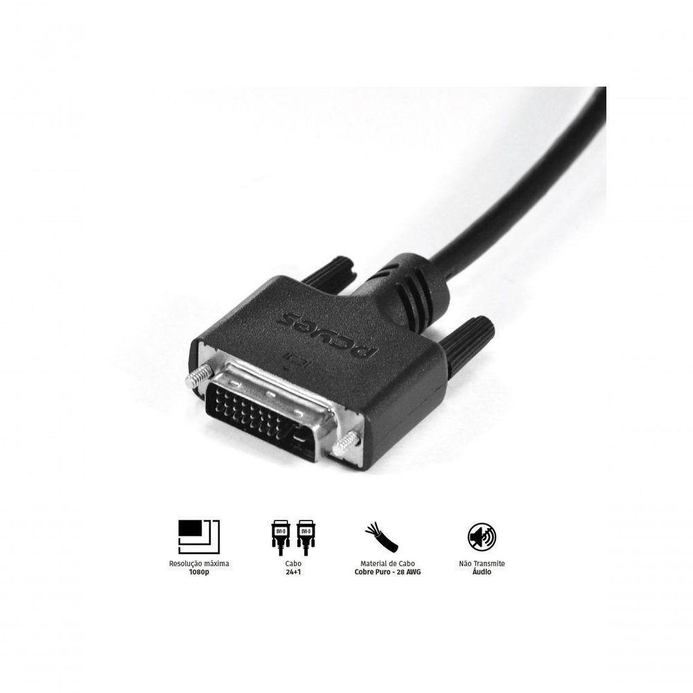 Cabo Dvi-d 24+1 Para Dvi-d 24+1 Dual-link 2 Metros - Pddl-2 - 2