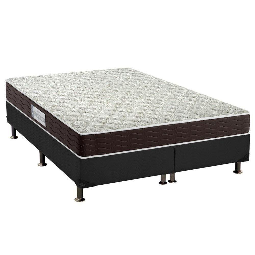 Cama Box King: Colchão Espuma D33 Probel Advanced + Base CRC Suede Black(193x203) - 1