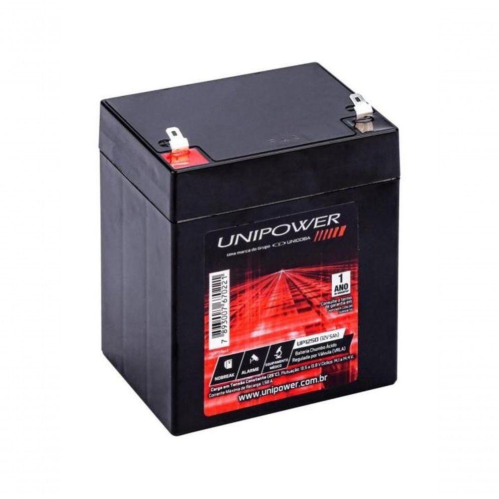 Bateria Estacionária Selada 12v 5ah Vrla Up1250 Unipower - 1