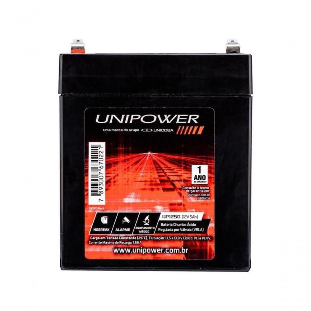 Bateria Estacionária Selada 12v 5ah Vrla Up1250 Unipower - 3