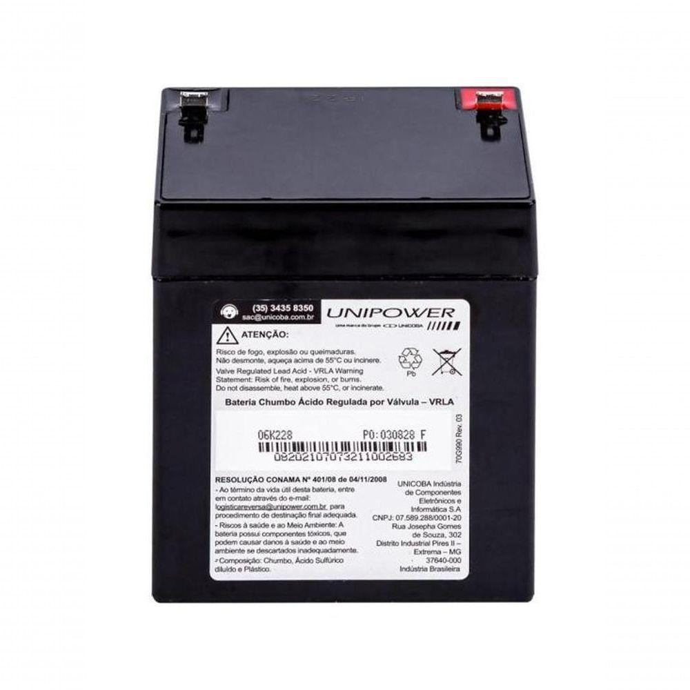 Bateria Estacionária Selada 12v 5ah Vrla Up1250 Unipower - 6