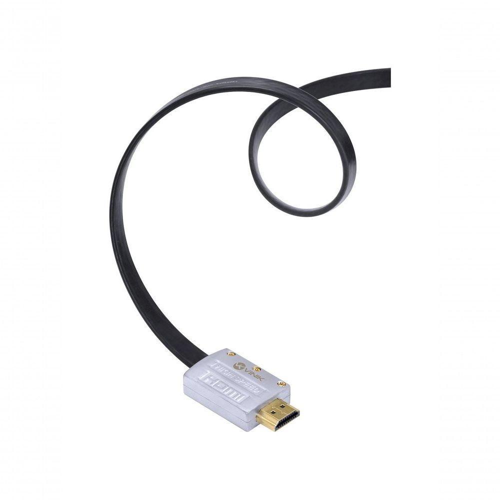 Cabo Hdmi 2.0 4k Ultra Hd 3d Conexão Ethernet Flat Com Conector Desmontável 10 Metros - H20fl-10 - 4