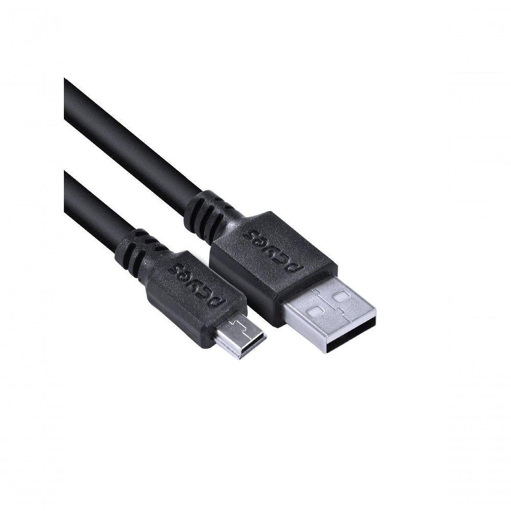 Cabo Usb A 2.0 Macho Para Mini Usb B Macho 28awg Puro Cobre 1 Metro - Puanm2-1 - 3