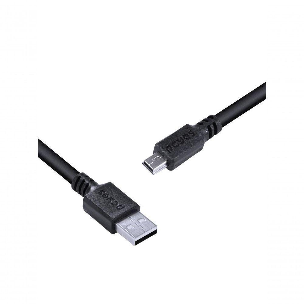 Cabo Usb A 2.0 Macho Para Mini Usb B Macho 28awg Puro Cobre 3 Metros - Puanm2-3 - 3