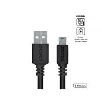 Cabo Usb A 2.0 Macho Para Mini Usb B Macho 28awg Puro Cobre 3 Metros - Puanm2-3 - 2